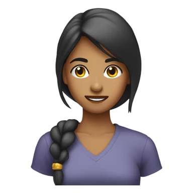 Una chica mordiendo su dedo coquetamente  sticker