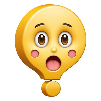 question mark with a surprised face emoji sticker