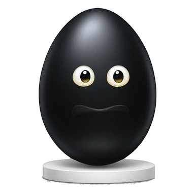 black egg on a pedastal sticker
