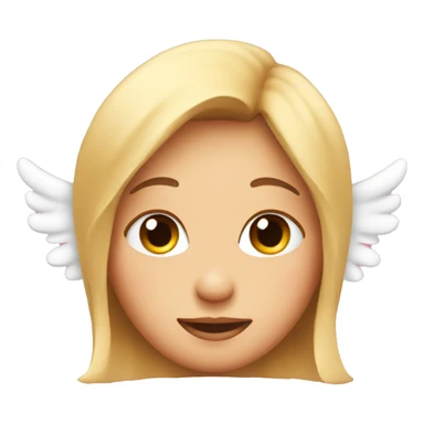 angels face emoji with pink hearts  sticker