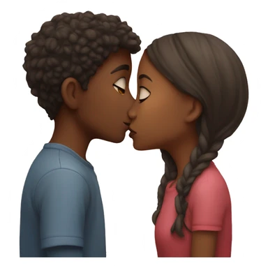 girl and boy kissing sticker