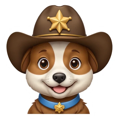 Dog and sheriff sticker