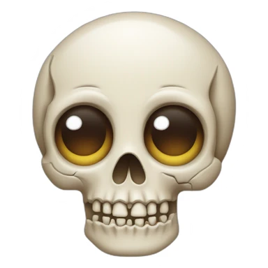 skull emoji with heart eyes sticker