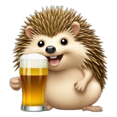 hedgehog drink beer for bitcoin sticker