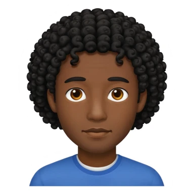 a black guy with curls sticker