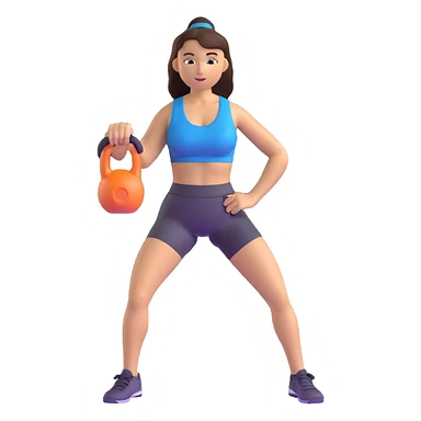 sport girl with kettlebell sticker