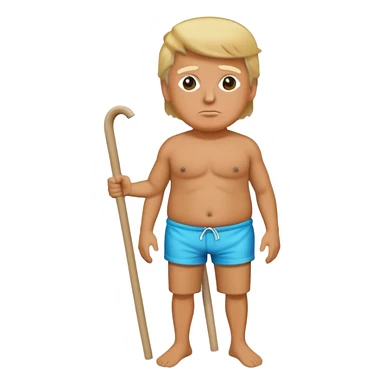 full body Trump standing in beach outfit sticker