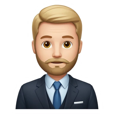 ceo earth management with light beard sticker