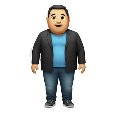 overweight man sticker