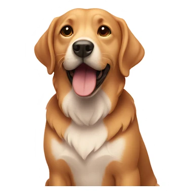 Dog surrounded by hearts sticker