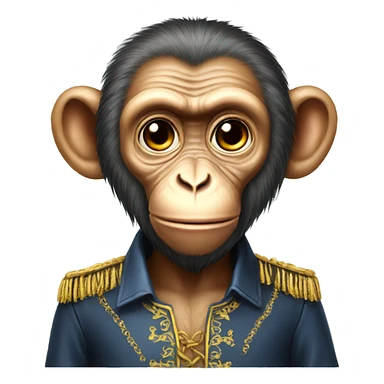 Ukrainian-Monkey. crested head, long whiskers  sticker