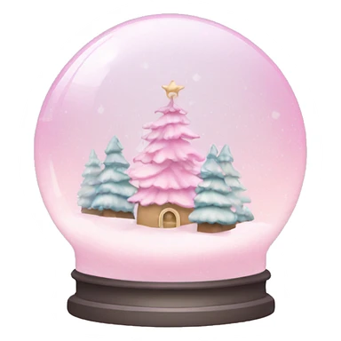 Pastel pink snow globe sticker