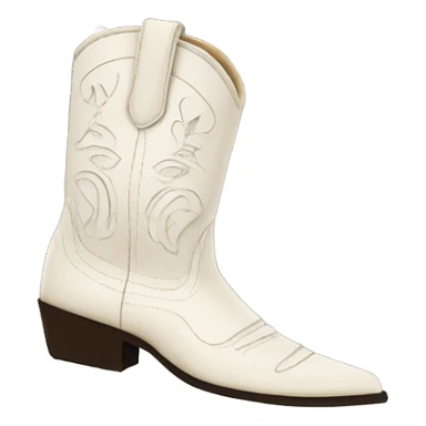 Cowboy white Boots  sticker