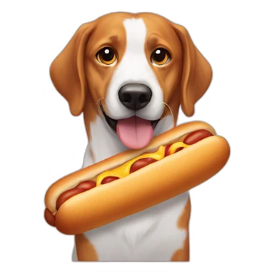 Dog as corndog sticker