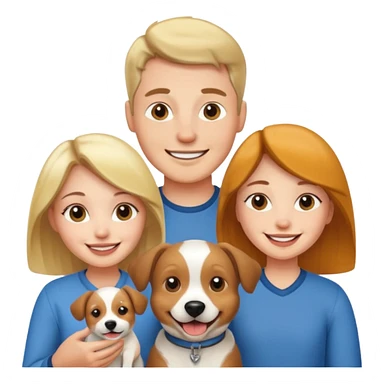 couple and their pet dog sticker