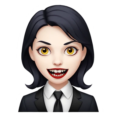 female vampire with tie sticker