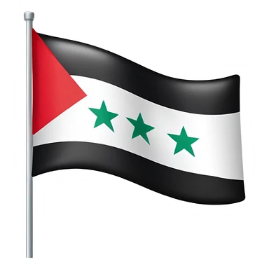 Syrian flag red sticker