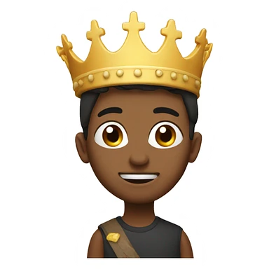 Carita con corona sticker