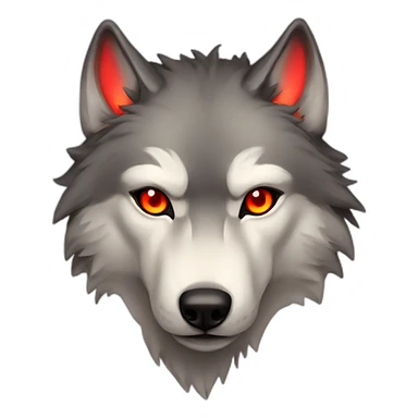 wolf human, red glowing eyes sticker
