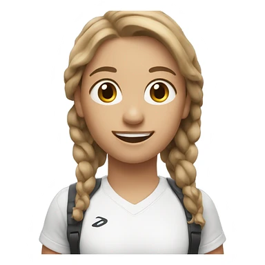 smiling girl in sportswear with light brown hair sticker