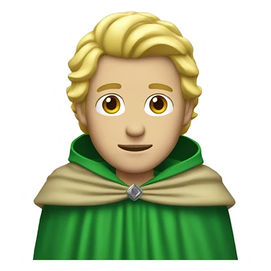 Blonde man green cape sticker