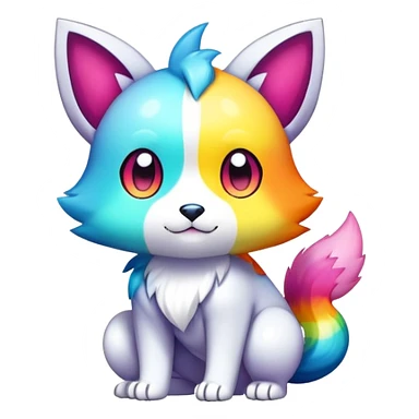  Colorful Shiny Kawaii FurSona Fakemon Full Body sticker