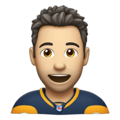 man eating hockey stick sticker