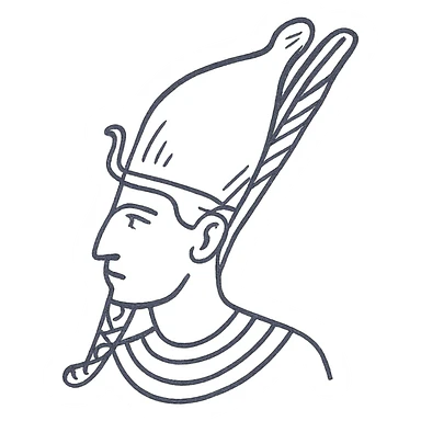head of Osiris, ancient Egyptian deity sticker