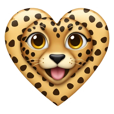 Heart with cheetah print sticker