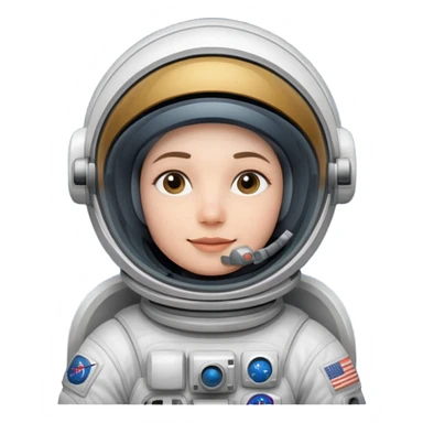 Astronaut floating in space no face only helmet sticker
