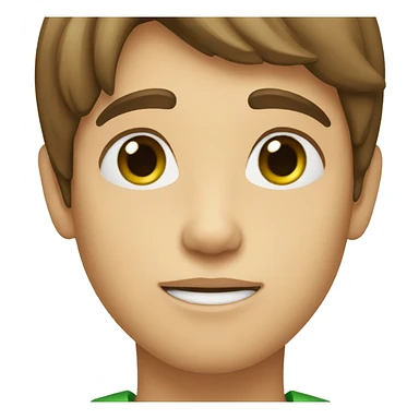boy with green eyes brown hair and fine lips sticker