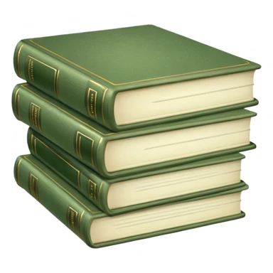 stack of sage green books, aesthetics  sticker