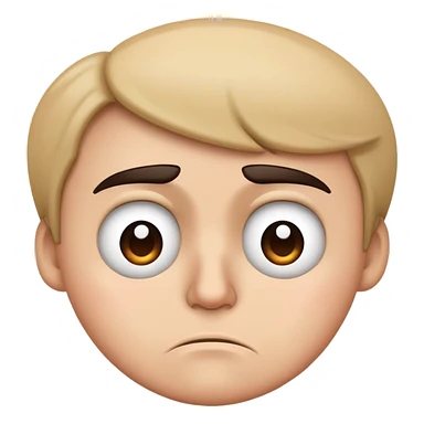 disapproving face with frown and raised eyebrow sticker