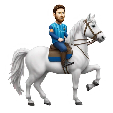 messi sur un cheval  sticker