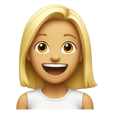 Excited girl sticker