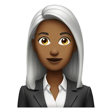 powerful female executive with mobile phone sticker