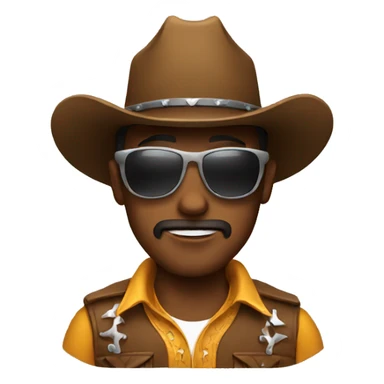 cowboy with sunglasses  sticker