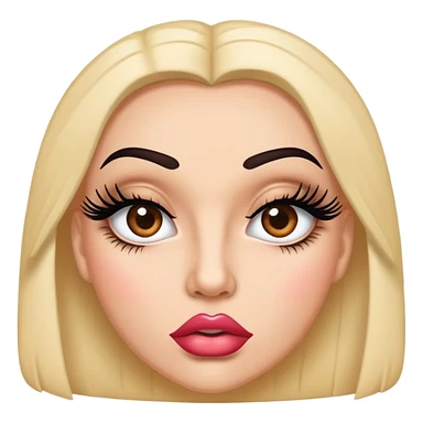 Big lipped baddie with lashes sticker