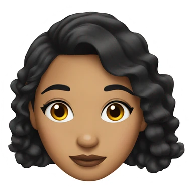 latina girl with makeup and black hair sticker