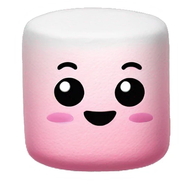 pink and white marshmallows sticker