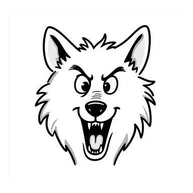 wolf teeth sticker