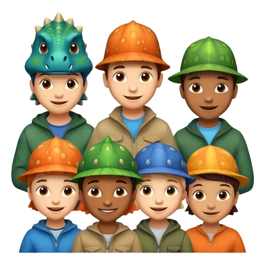 Dinosaur Hat Kids sticker