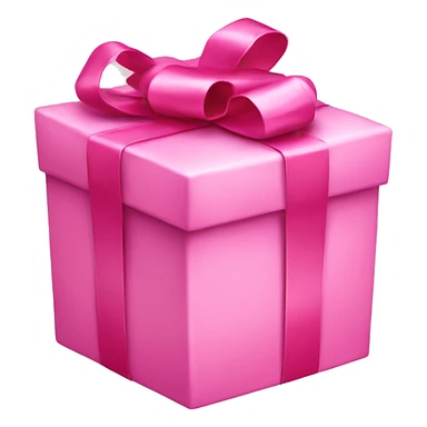 pink christmas present with pink ribbon sticker