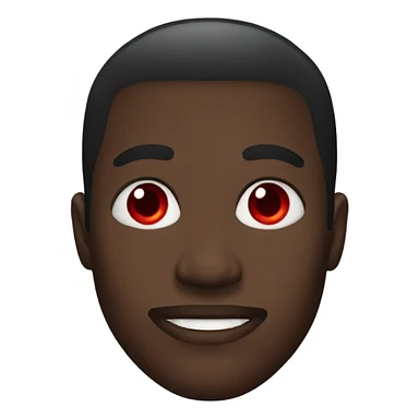 Black man with red eyes sticker