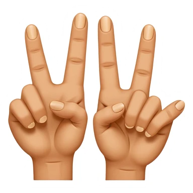 two fingers sticker