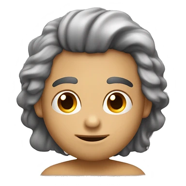 Hombre pelo canoso con perila bsano a chica de pelo larg moreno sticker