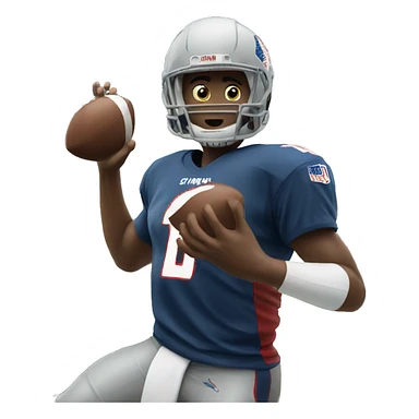 America Football Quarterback throwing a football sticker