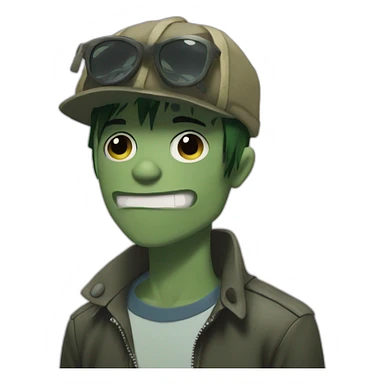 2d from gorillaz sticker