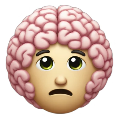 Sad brain sticker