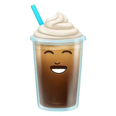 Iced coffee in a glass cup sticker